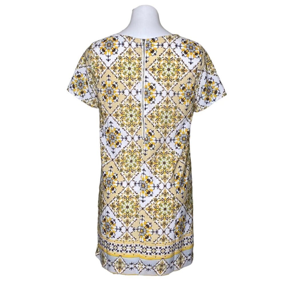 Lulus Yellow Dandy Lion Yellow Print Shift Dress, Short Sleeve Women's Size S - Picture 7 of 14